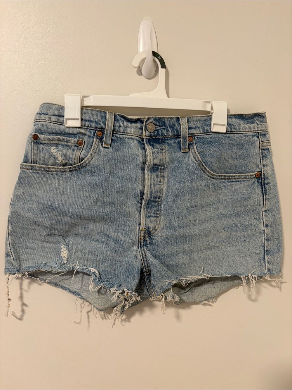 Levi’s 501 Blue Button Fly Denim Jean Shorts Size 31